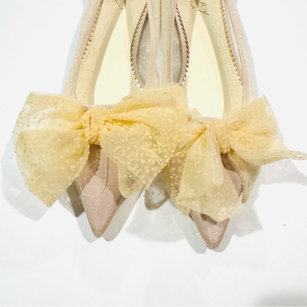 Circus NY by Sam Edelman Darcey Elegant Cream Bow Flats Size 8 - Picture 9 of 15